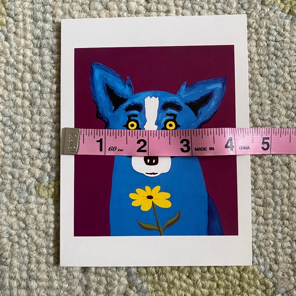 Y2K I George Rodrigue I Matted "Daisy" Blue Dog Note Card - Picture 13 of 16